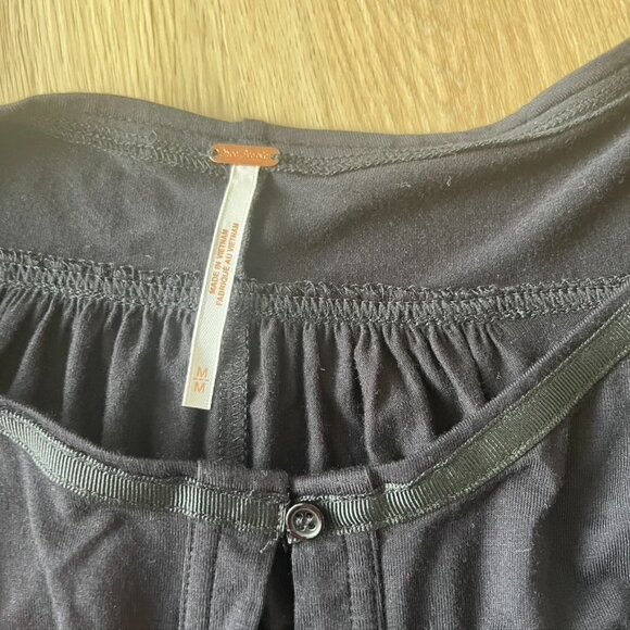 Free People Keepin On Tie Sleeve Top in Black Medium - Picture 11 of 11